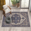 Authentic Ethnic Retro Persian Non-Slip Turkish Kilim Area Rug, Washable Living Room Rugs with pillow case gift, Housewarming Gift