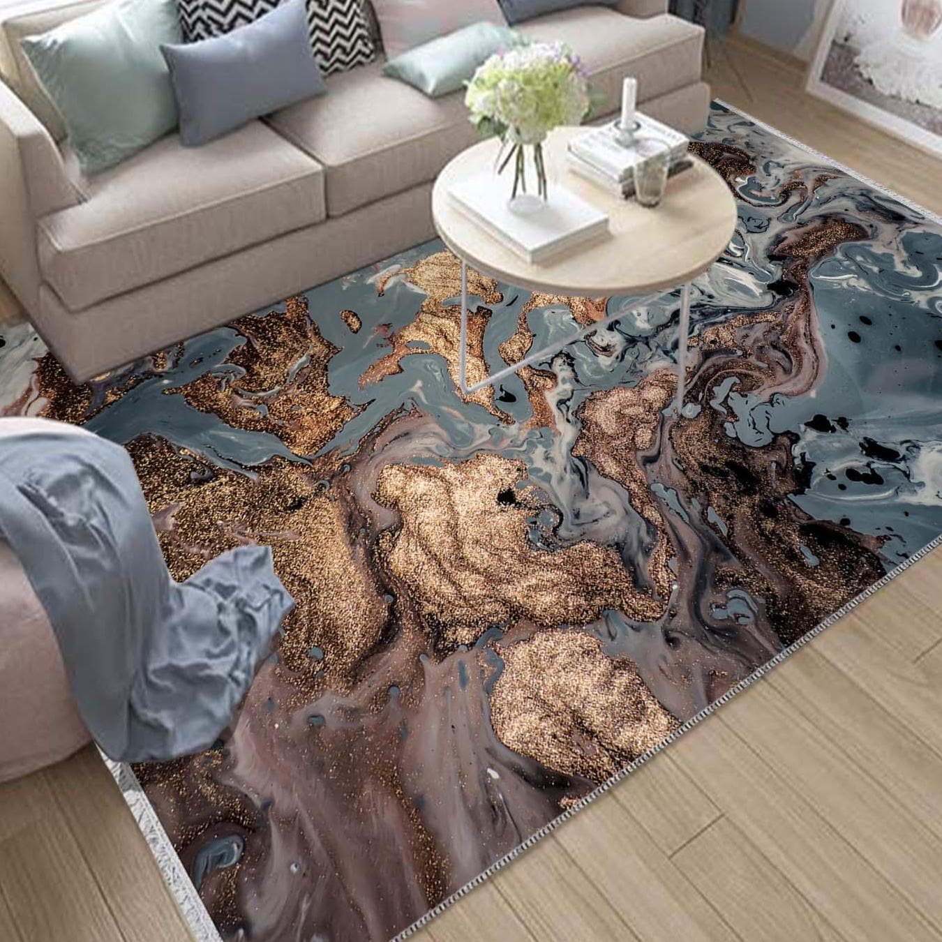 Authentic Ethnic Retro Persian Non-Slip Turkish Kilim Area Rug, Washable Living Room Rugs with pillow case gift, Housewarming Gift