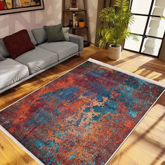 Authentic Ethnic Retro Persian Non-Slip Turkish Kilim Area Rug, Washable Living Room Rugs with pillow case gift, Housewarming Gift