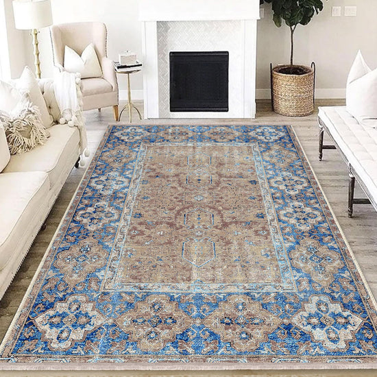 Authentic Ethnic Retro Persian Non-Slip Turkish Kilim Area Rug, Washable Living Room Rugs with pillow case gift, Housewarming Gift