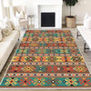 Aztec Ethnic Retro Persian Anatolian Turkish Kilim Area Rug, Washable Non Slip Living Room Rugs with pillow case gift, Housewarming Gift