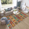 Aztec Ethnic Retro Persian Anatolian Turkish Kilim Area Rug, Washable Non Slip Living Room Rugs with pillow case gift, Housewarming Gift