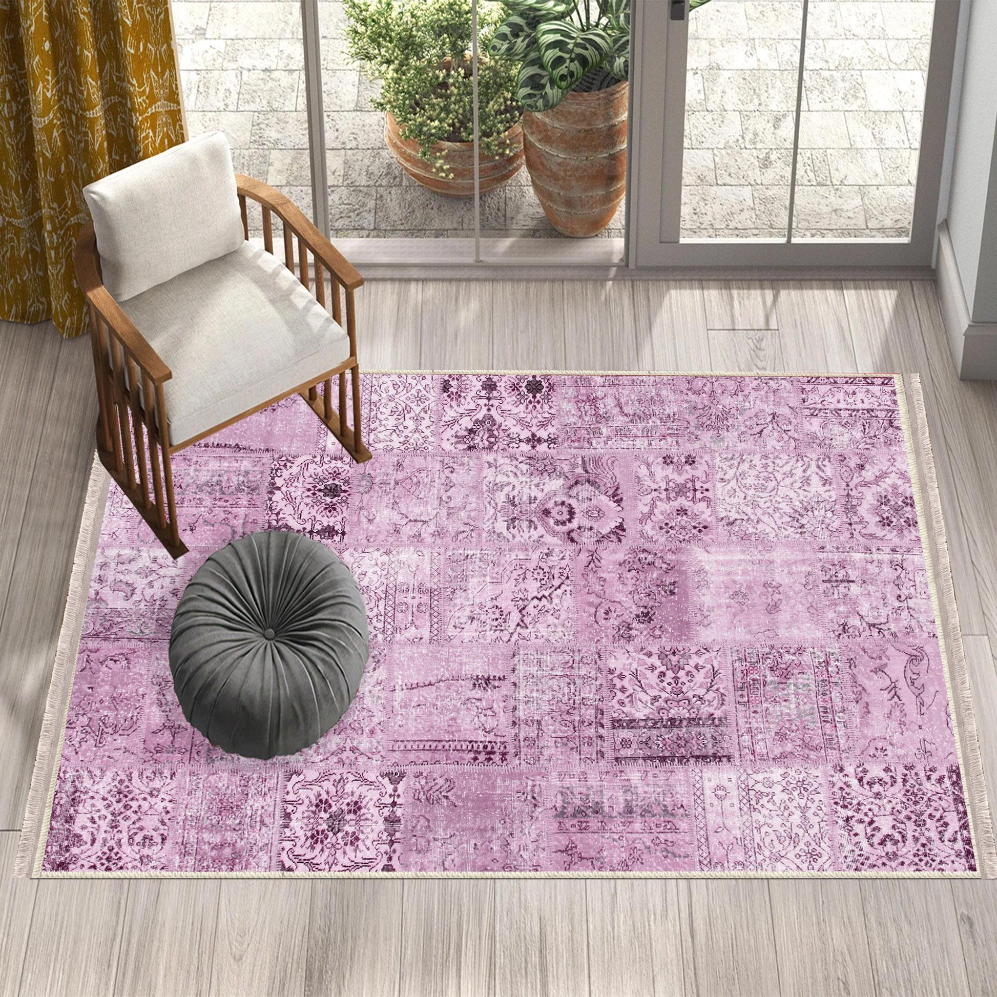 Authentic Ethnic Retro Persian Anatolian Turkish Kilim Area Rug, Washable Non Slip Living Room Rugs with pillow case gift, Housewarming Gift