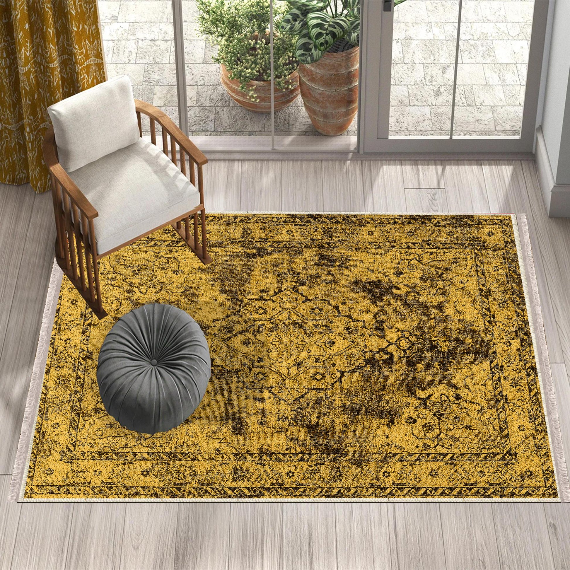 Authentic Ethnic Retro Persian Anatolian Turkish Kilim Area Rug, Washable Non Slip Living Room Rugs with pillow case gift, Housewarming Gift