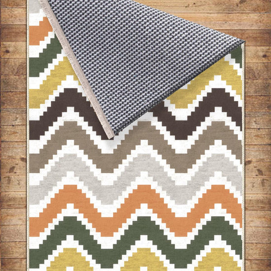 Authentic Ethnic Retro Persian Anatolian Turkish Kilim Area Rug, Washable Non Slip Living Room Rugs with pillow case gift, Colorful Line Rug