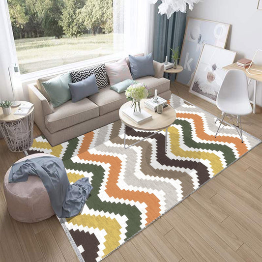 Authentic Ethnic Retro Persian Anatolian Turkish Kilim Area Rug, Washable Non Slip Living Room Rugs with pillow case gift, Colorful Line Rug