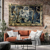Fairy Forest Medieval Tapestry Wall Decor, Ethereal Dark Academia, Mystic Woodland, Botanical Forestcore Hanging, Dark Fantasy Wall Tapestry
