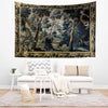 Fairy Forest Medieval Tapestry Wall Decor, Ethereal Dark Academia, Mystic Woodland, Botanical Forestcore Hanging, Dark Fantasy Wall Tapestry