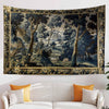 Fairy Forest Medieval Tapestry Wall Decor, Ethereal Dark Academia, Mystic Woodland, Botanical Forestcore Hanging, Dark Fantasy Wall Tapestry