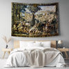 Hunt of Maximilian Wall Tapestry - Renaissance Art Decor, Medieval Hunting Scene, Historic Home Wall Hanging, Classic European Tapestry