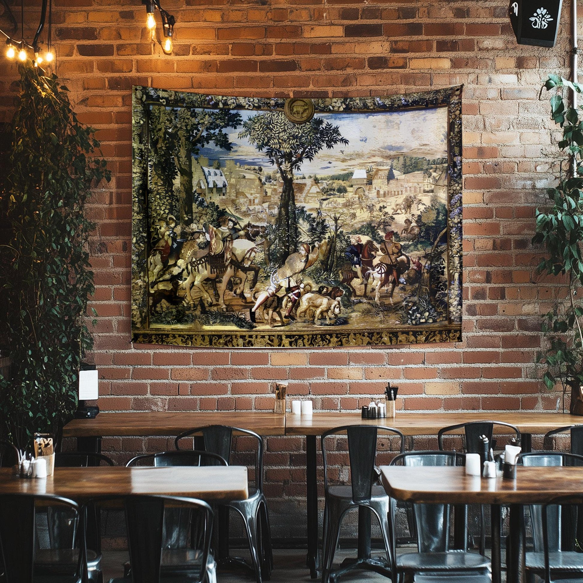 Hunt of Maximilian Wall Tapestry - Renaissance Art Decor, Medieval Hunting Scene, Historic Home Wall Hanging, Classic European Tapestry