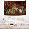 Medieval Tapestry Fabric Wall Art, The Lady and The Unicorn Desire Woven Hanging, Historic Middle Ages Decor, Vintage Style Antique Tapestry