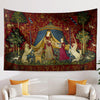 Medieval Tapestry Fabric Wall Art, The Lady and The Unicorn Desire Woven Hanging, Historic Middle Ages Decor, Vintage Style Antique Tapestry