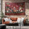 Lady and the Unicorn Smell Belgian Wall Tapestry, Medieval Art Decor, Vintage Fairy Tale Home Hanging, Unique Gift for History Lovers