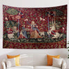 Lady and the Unicorn Smell Belgian Wall Tapestry, Medieval Art Decor, Vintage Fairy Tale Home Hanging, Unique Gift for History Lovers