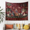 Lady and the Unicorn Smell Belgian Wall Tapestry, Medieval Art Decor, Vintage Fairy Tale Home Hanging, Unique Gift for History Lovers