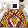 Authentic Ethnic Retro Persian Anatolian Turkish Kilim Area Rug, Washable Non Slip Living Room Rugs with pillow case gift, Brown Retro Rug