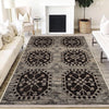 Authentic Ethnic Retro Persian Anatolian Turkish Kilim Area Rug, Washable Non Slip Living Room Rugs with pillow case gift, Brown Retro Rug