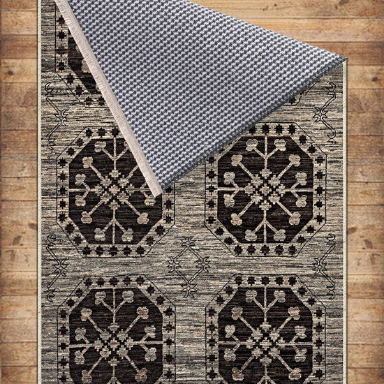 Authentic Ethnic Retro Persian Anatolian Turkish Kilim Area Rug, Washable Non Slip Living Room Rugs with pillow case gift, Brown Retro Rug