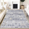 Authentic Ethnic Retro Persian Anatolian Turkish Kilim Area Rug, Washable Non Slip Living Room Rugs with pillow case gift, Brown Retro Rug