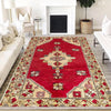 Authentic Ethnic Retro Persian Anatolian Turkish Kilim Area Rug, Washable Non Slip Living Room Rugs with pillow case gift, Brown Retro Rug