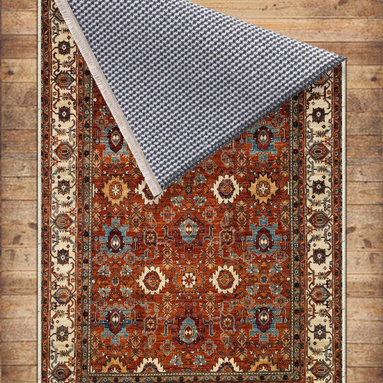 Brown Southwest Classic Area Rug|Ethnic Print Turkish Rug|Vintage Carpet|Washable Living Room Rug|Ottoman Court Carpet|Traditional Decor