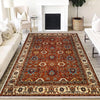 Brown Southwest Classic Area Rug|Ethnic Print Turkish Rug|Vintage Carpet|Washable Living Room Rug|Ottoman Court Carpet|Traditional Decor
