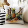 Pineapple Summer Theme Both Side Printed Pillow Cases, Cozy Cottagecore Accent Pillow, Tropical Spun Pillow Cushion, Housewarming Gift