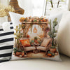Cactus Wild Western Theme Both Side Printed Pillow Cases, Cozy Cottagecore Accent Pillow, Cactus Spun Pillow Cushion, Housewarming Gift
