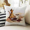 Vintage Retro Coffee Theme Both Side Printed Pillow Cases, Cozy Cottagecore Accent Pillow, Coffee Spun Pillow Cushion, Housewarming Gift