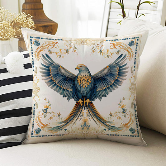 Antiqued Vintage Birds Theme Both Side Printed Pillow Cases, Cozy Cottagecore Accent Pillow, Bird Spun Pillow Cushion, Housewarming Gift