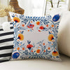 Colorful Turkish Retro Flowers Both Side Printed Pillow Cases, Cozy Cottagecore Accent Pillow, Floral Spun Pillow Cushion, Housewarming Gift