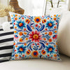 Colorful Turkish Retro Flowers Both Side Printed Pillow Cases, Cozy Cottagecore Accent Pillow, Floral Spun Pillow Cushion, Housewarming Gift