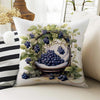 Grapes Garden Floral Both Side Printed Pillow Cases, Cozy Cottagecore Accent Pillow, Fruits Garden Spun Pillow Cushion, Housewarming Gift
