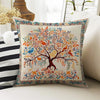 Tree Of Life Retro Both Side Printed Pillow Cases, Cozy Cottagecore Accent Pillow, Tree Floral Spun Pillow Cushion, Housewarming Gift