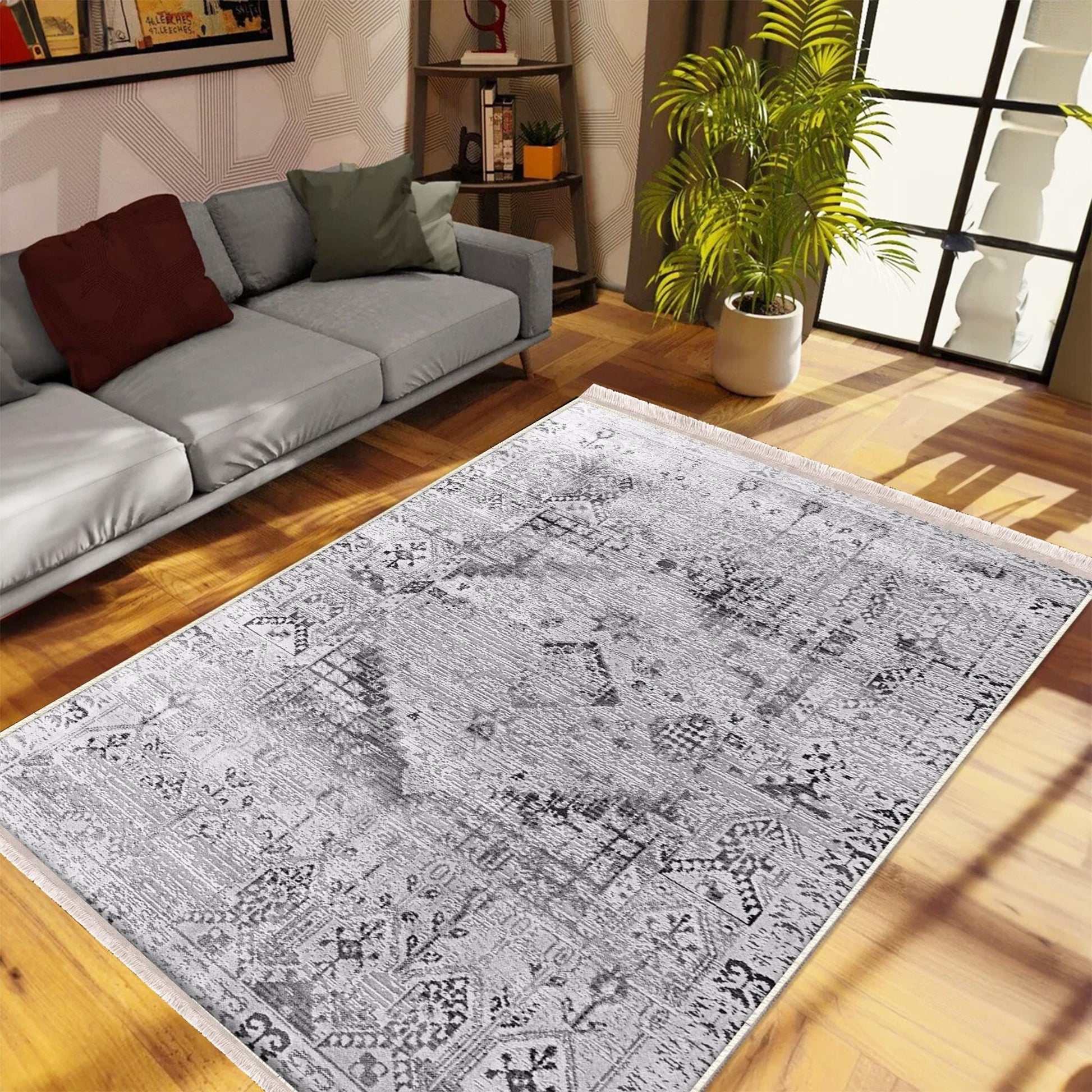 Authentic Ethnic Retro Persian Anatolian Turkish Kilim Area Rug, Washable Non Slip Living Room Rugs with pillow case gift, Housewarming Gift