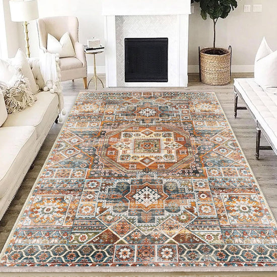Authentic Ethnic Retro Persian Anatolian Turkish Kilim Area Rug, Washable Non Slip Living Room Rugs with pillow case gift, Housewarming Gift