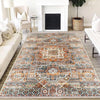Authentic Ethnic Retro Persian Anatolian Turkish Kilim Area Rug, Washable Non Slip Living Room Rugs with pillow case gift, Housewarming Gift