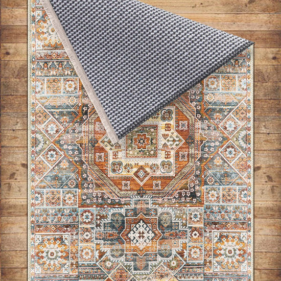 Authentic Ethnic Retro Persian Anatolian Turkish Kilim Area Rug, Washable Non Slip Living Room Rugs with pillow case gift, Housewarming Gift