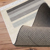 Cream Gray Lines Modern Design Area Rug Runner, Geometric Accent Carpet, Unique Room Mat, Washable Anti-Slip Rug with pillow case gift
