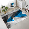 Blue Gray Arrow Modern Design Area Rug Runner, Geometric Abstract Carpet, Unique Room Mat, Washable Anti-Slip Rug with pillow case gift