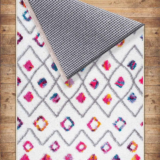Colorful Nordic Modern Design Area Rug Runner, Geometric Accent Carpet, Unique Room Mat, Washable Anti-Slip Rug with pillow case gift