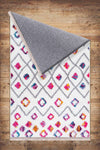 Colorful Nordic Modern Design Area Rug Runner, Geometric Accent Carpet, Unique Room Mat, Washable Anti-Slip Rug with pillow case gift