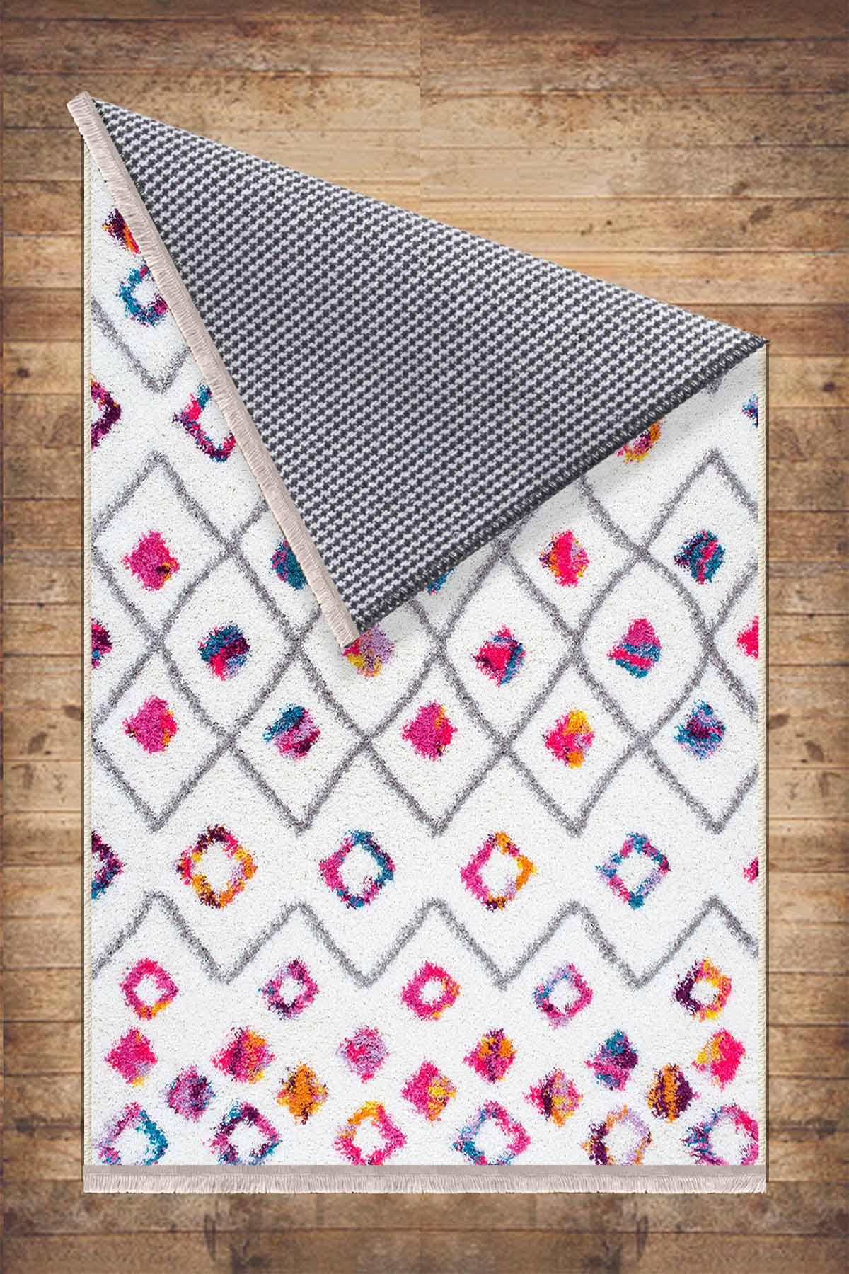 Colorful Nordic Modern Design Area Rug Runner, Geometric Accent Carpet, Unique Room Mat, Washable Anti-Slip Rug with pillow case gift