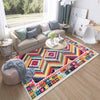 Colorful Aztec Ethnic Geometric Design Area Rug Runner, Modern Accent Carpet, Unique Room Mat, Washable Anti-Slip Rug with pillow case gift