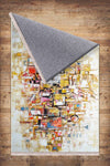 Colorful Cubes Geometric Design Area Rug Runner, Modern Accent Carpet, Unique Room Mat, Washable Anti-Slip Rug with pillow case gift