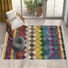 Colorful Retro Patchwork Design Kilim Area Rug Runner, Boho Accent Carpet, Unique Room Mat, Washable Anti-Slip Rug with pillow case gift