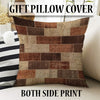 Brown Retro Kilim Area Rug Runner, Boho Patchwork Accent Carpet, Washable Anti-Slip Hallway Mat with Free Pillow Case Gift