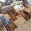 Brown Retro Kilim Area Rug Runner, Boho Patchwork Accent Carpet, Washable Anti-Slip Hallway Mat with Free Pillow Case Gift