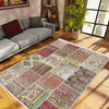 Vintage Retro Patchwork Design Kilim Area Rug Runner, Boho Accent Carpet, Unique Room Mat, Washable Anti-Slip Rug with pillow case gift
